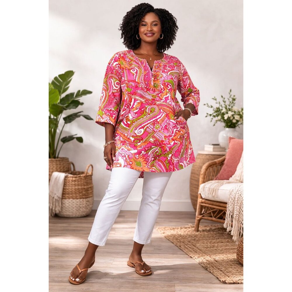 Soft Surroundings Multicolor Tunic Top 1X